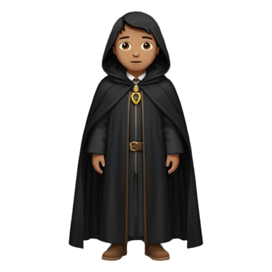 A wandering philosopher in a long black cloak full height sticker