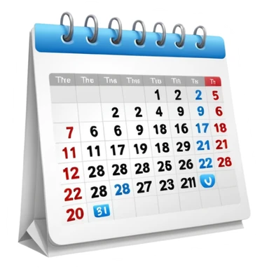 calendar, first page, day 1 sticker