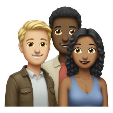 reunion of three people sticker