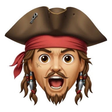 jack sparrow screaming sticker
