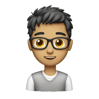 Boy with pc editing  sticker