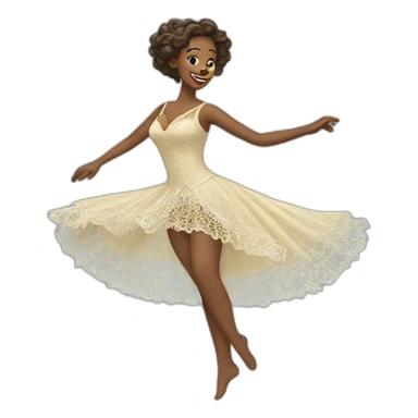 dancing lace woman sticker
