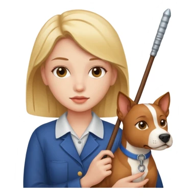 Américain staff et fille sticker