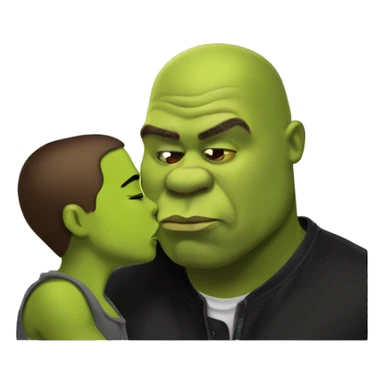 Shrek kissing kanye west sticker