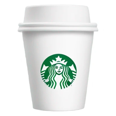 White Starbucks cup for tea sticker
