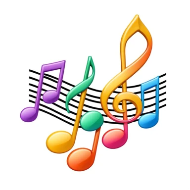 Thanks with musical notes  sticker