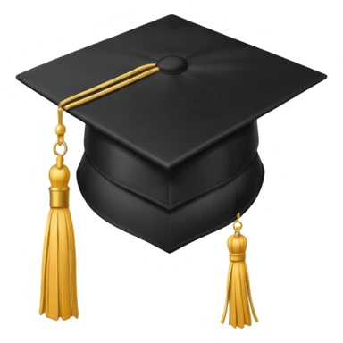 graduation cap with black cap sticker