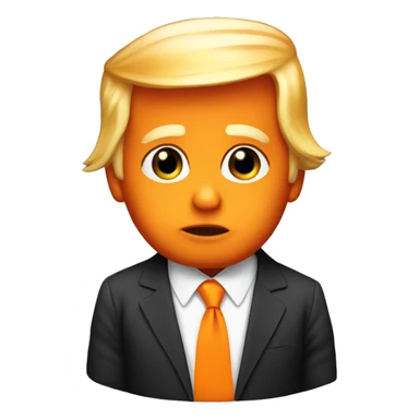 orange baby donald trump sticker