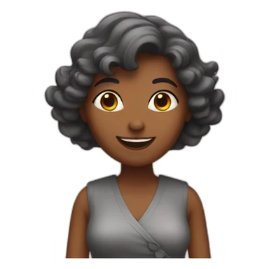 A woman greets sticker