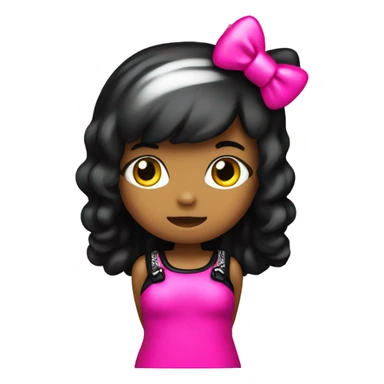 Hello kitty hot pink and black sticker