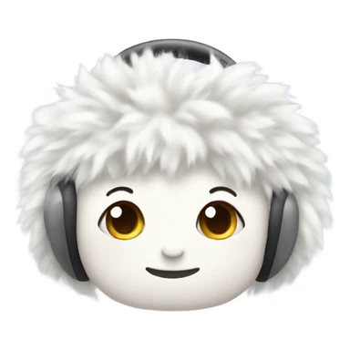cute fluffy white earmuffs sticker
