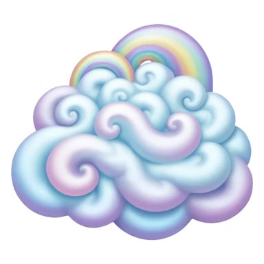 A swirling, colorful dream cloud sticker