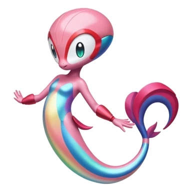 Colorful Exotic Meloetta-Milotic-Kirby-Fakémon-creature-hybrid sticker