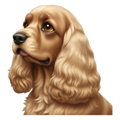 A cocker spaniel Christmas  sticker