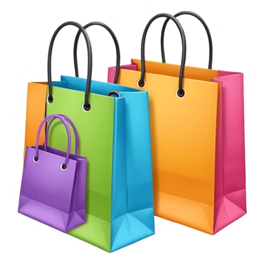 2 beautiful shopping bag sticker