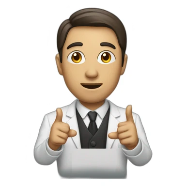 man teaching sticker