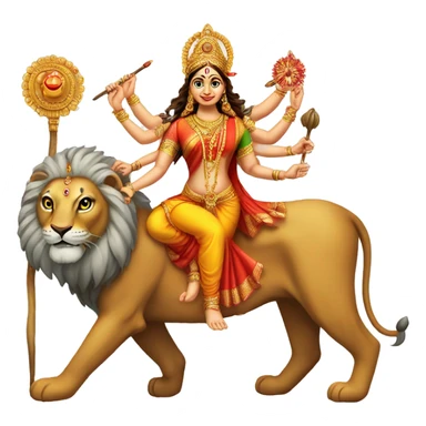 Maa durga on lion sticker