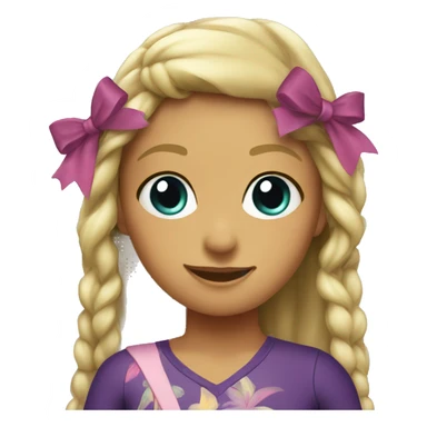 Surfer girl with bows sticker