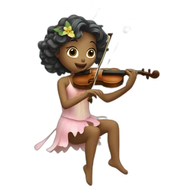 Fairies playing violin sticker