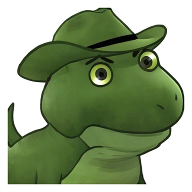 dog riding dinosaur sticker