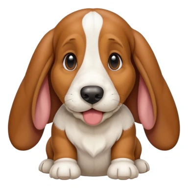 smile Basset Hound baby sticker