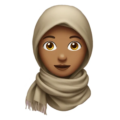 girl wearing scarf around her head sticker