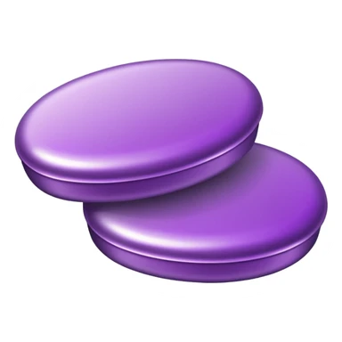 metallic purple oval candy sticker