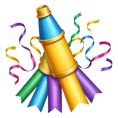 party popper, with streamers sticker