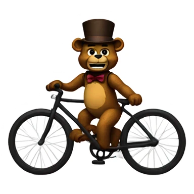 Freddy Fazbear riding a bicycle  sticker