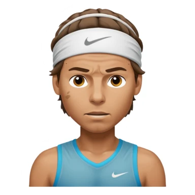 rafael nadal half body with head band,half body sticker