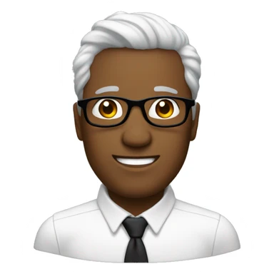 Homme avec des lunettes, peau très blanche, imberbe et les cheveux noirs sticker