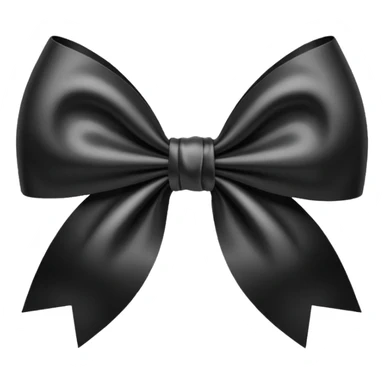 Black and white satin Bow sticker