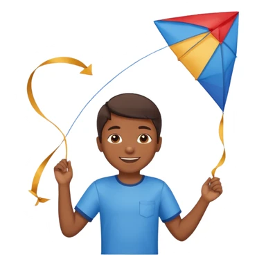 child with kite,Kite Flyers, big kite. sticker