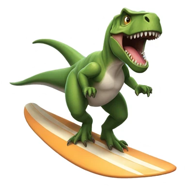 Trex Surfing Surfing durin gesture sticker