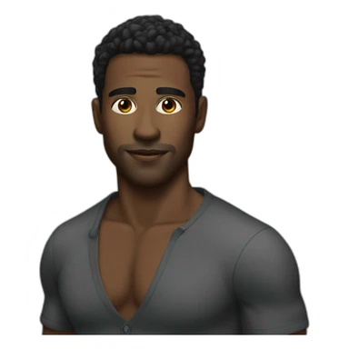 Sexy black man sticker