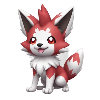 Kawaii Chibi Poochyena-Zangoose-Lycanroc-Pokémon Full Body sticker