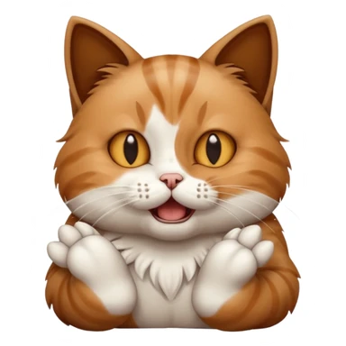 Cat choking itself with its own paws sticker