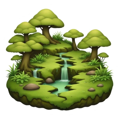 Green-brown-mossy-dusky-dull-aesthetic-scenic-scenery-Decoration sticker