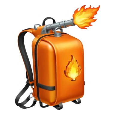 flame thrower with backpack sticker