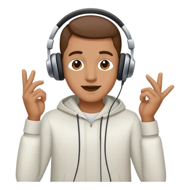  He listens to songs while enjoying himself sticker