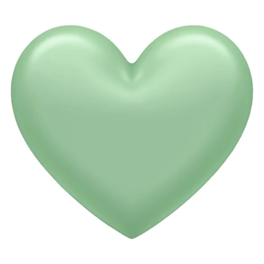 Pastel green heart sticker