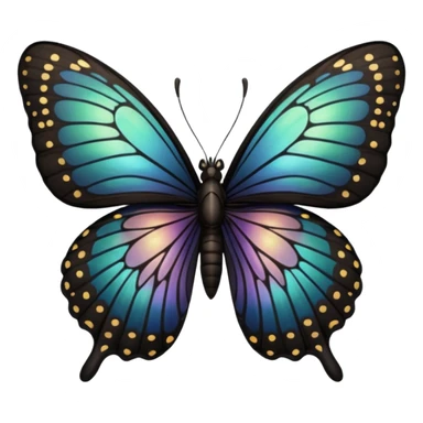 Black butterfly sticker