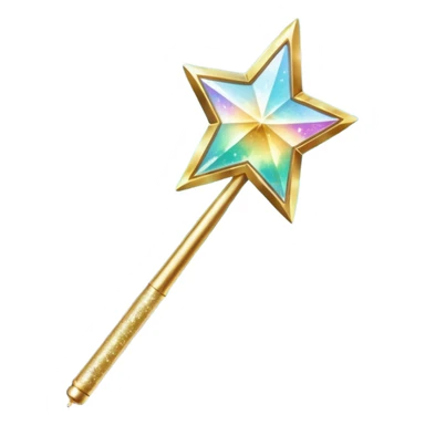 glitter magic wand sticker