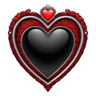 goth heart with a gothic mirror sticker