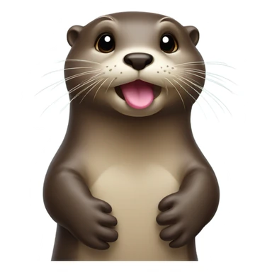 Otter blowing a kiss sticker