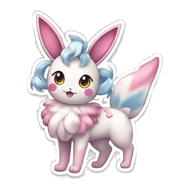 Kawaii Gorgeous Beautiful Shiny Sparkly Sylveon-Pokémon full body sticker sticker