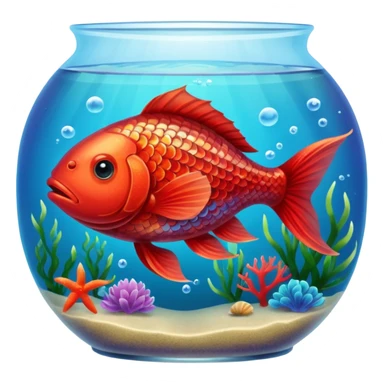 Red Fish in the house sticker