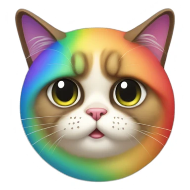 rainbow grumpycat sticker
