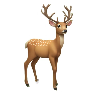 Flowers in a garden with a deer sticker