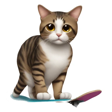 Cat on a skateboard sticker